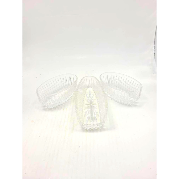 2 Vintage Princess House Royal Highlights Crystal Spoon Holders - Picture 1 of 4